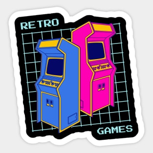 Retro Gaming Arcade Retro Vintage Sticker